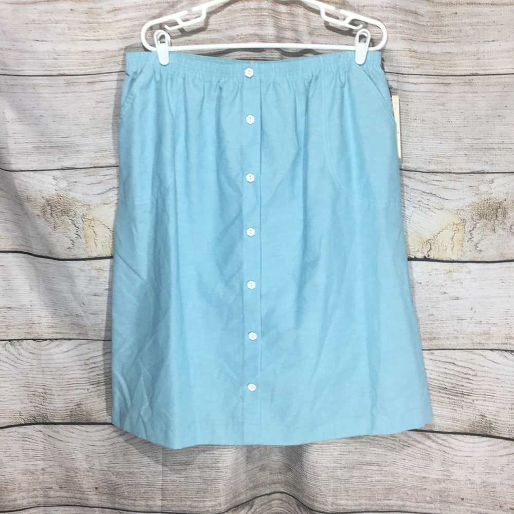 Nantucket turquoise skirt with buttons 20W maxi